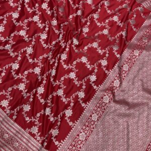 Elegant Red Mashru Silk Saree