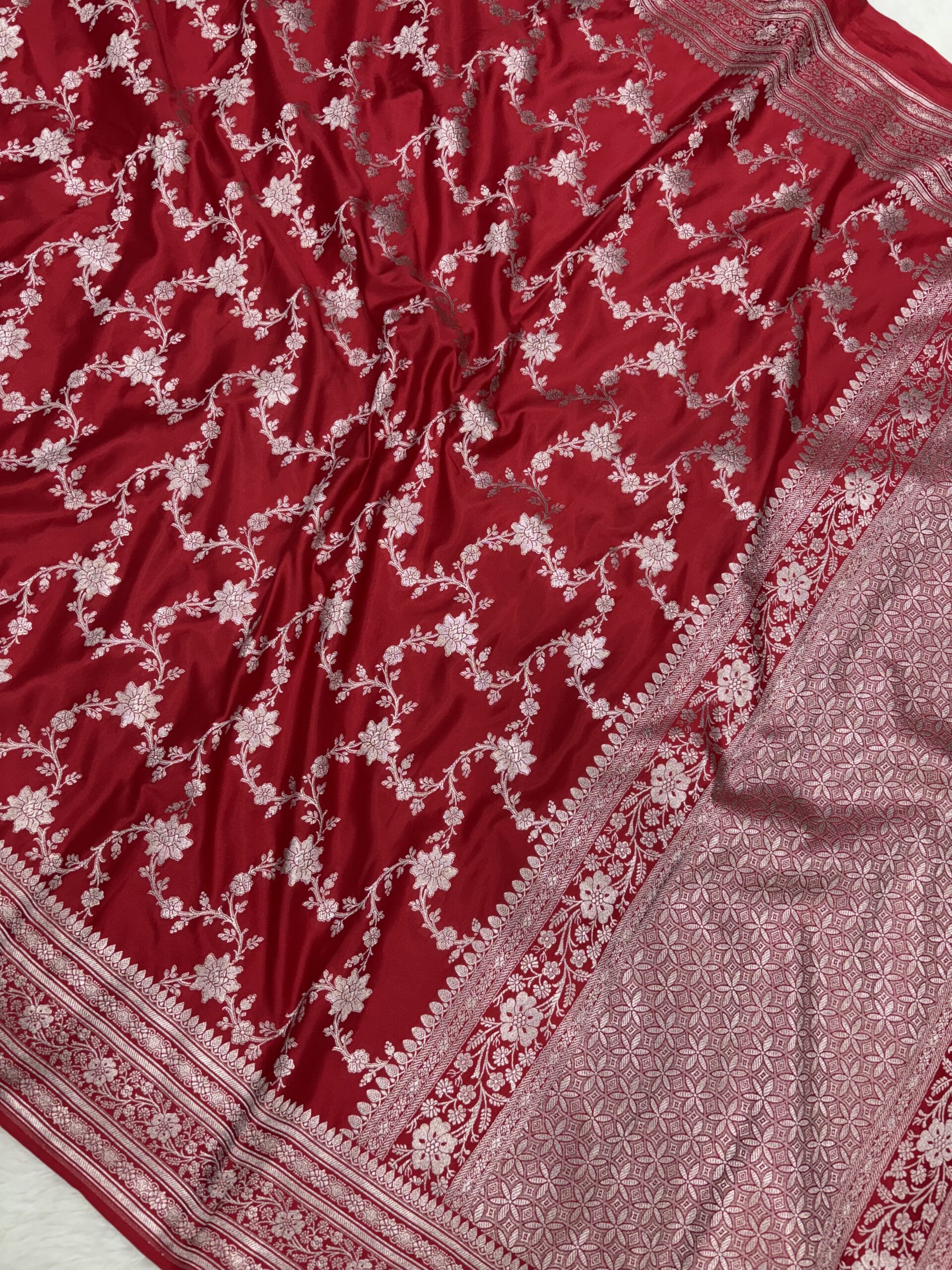 Elegant Red Mashru Silk Saree