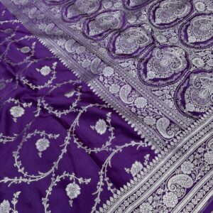Banarasi Mashru Satin Saree with Zari Work
