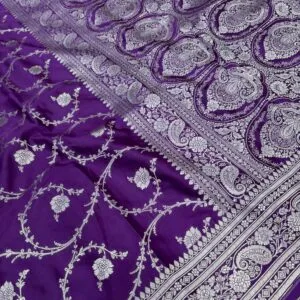 Banarasi Mashru Satin Saree with Zari Work