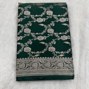 Green Shade Jal Work Banarasi Mashru Silk Saree