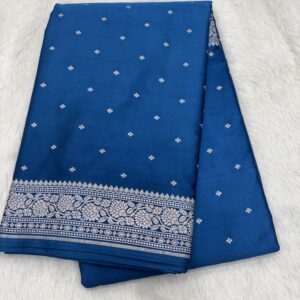 Sky Blue Banarasi Mashru Silk Saree