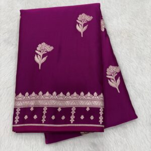 Premium Purple Mashru Satin Saree