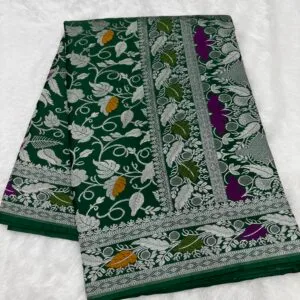 Bottle Green Mashru Silk Saree