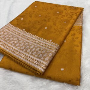 Golden Mashru Silk Tanchoi Saree