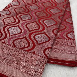 Red Katan Silk Banarasi Saree