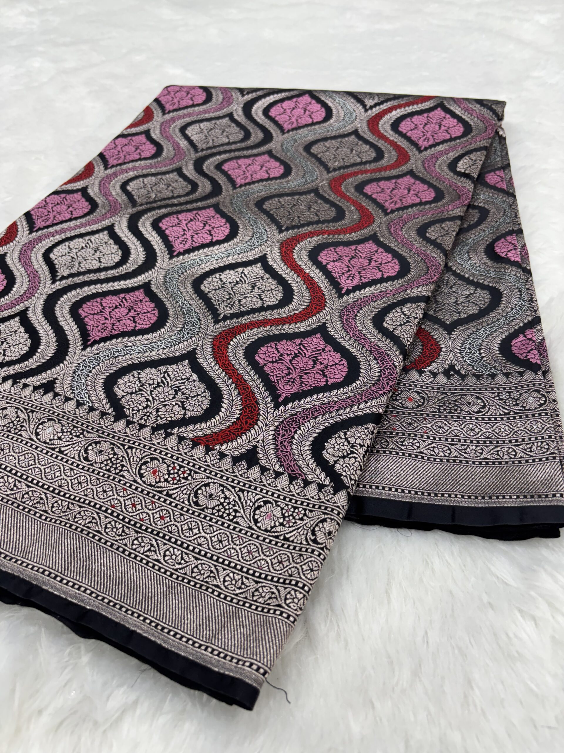 Black Katan Silk Banarasi Saree