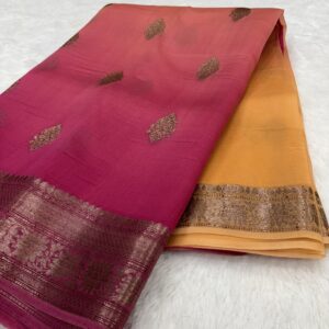 Contrast Pure Banarasi Organza Saree
