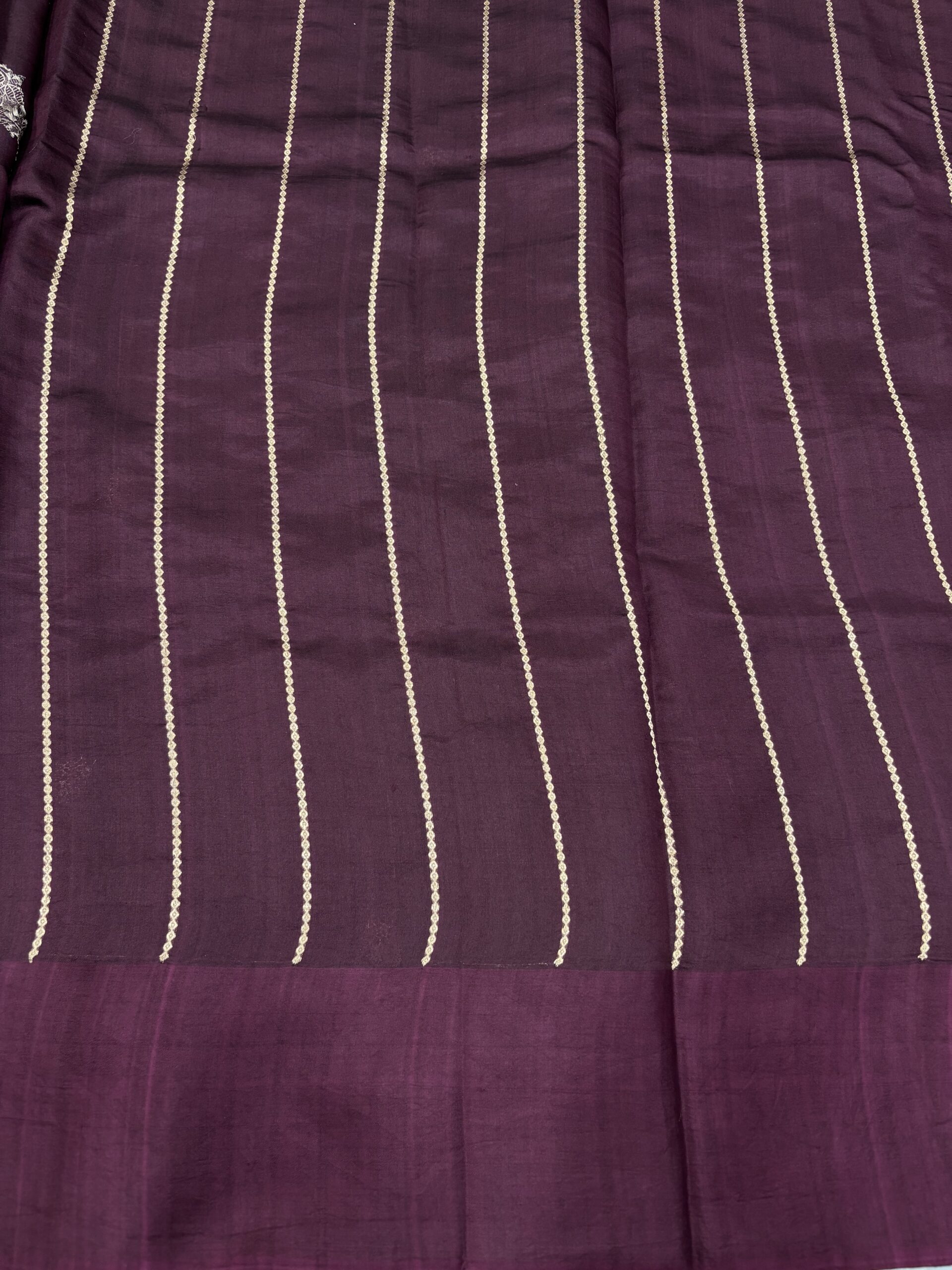 Banarasi Brown Shade Handwoven Pure Raw Mango Silk Saree - Image 6