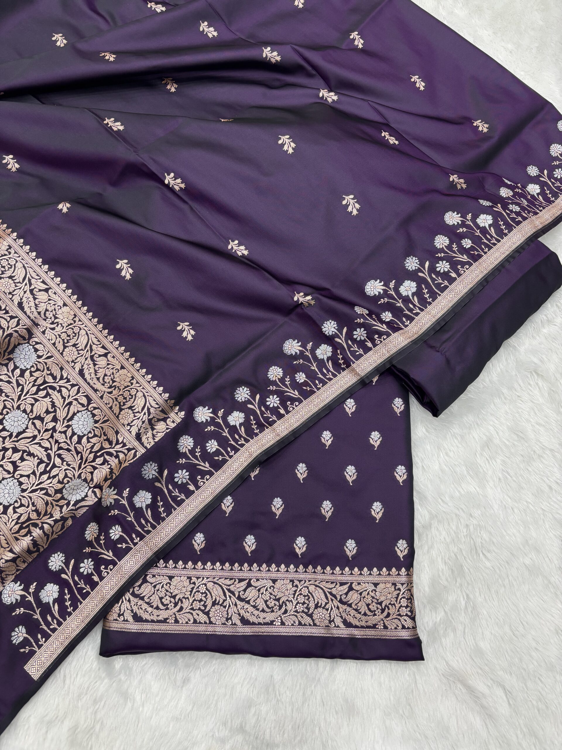 Exclusive Wine Katan Silk Banarasi Suit