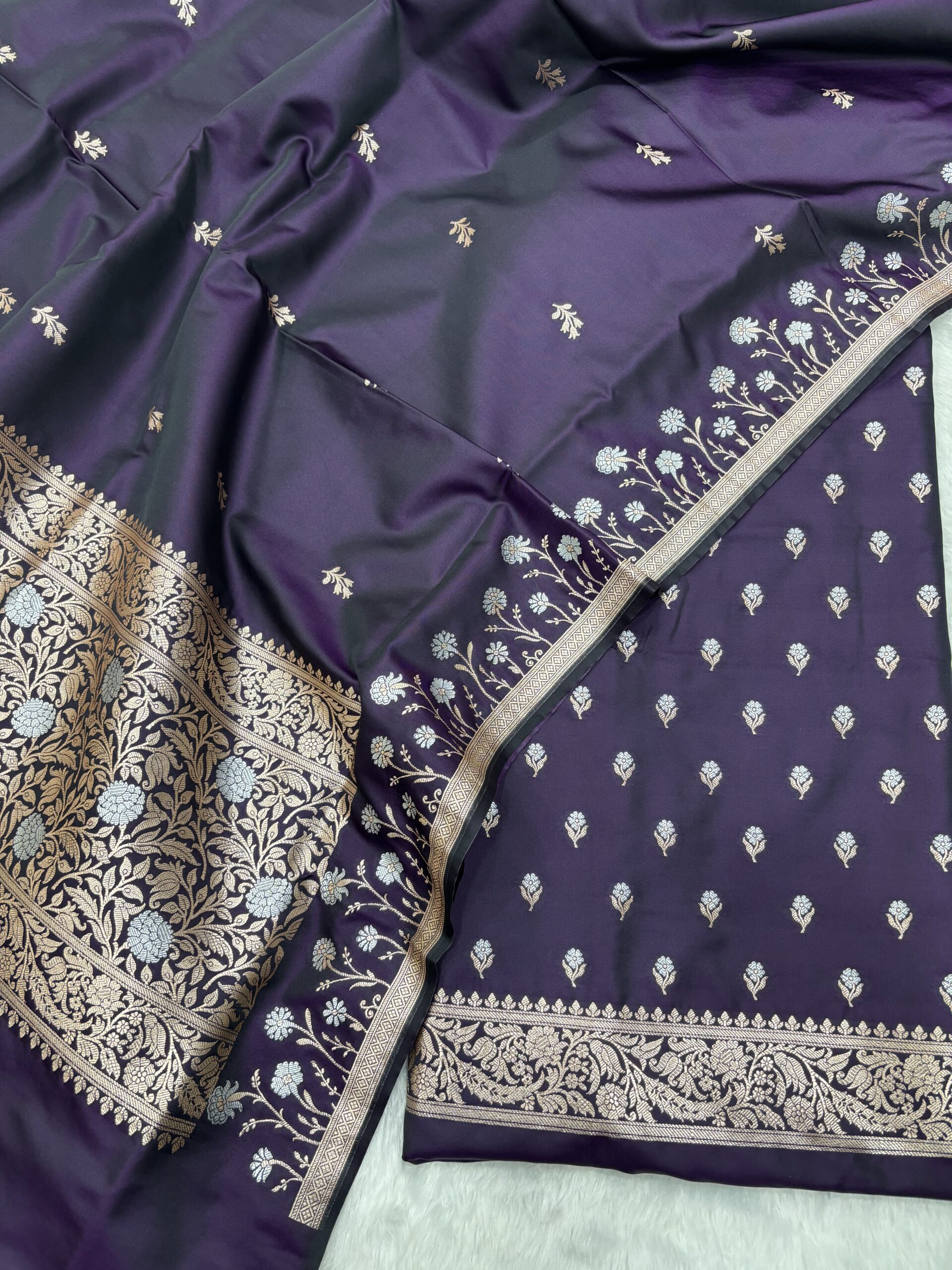 Exclusive Wine Katan Silk Banarasi Suit | Premium Collection - Image 4