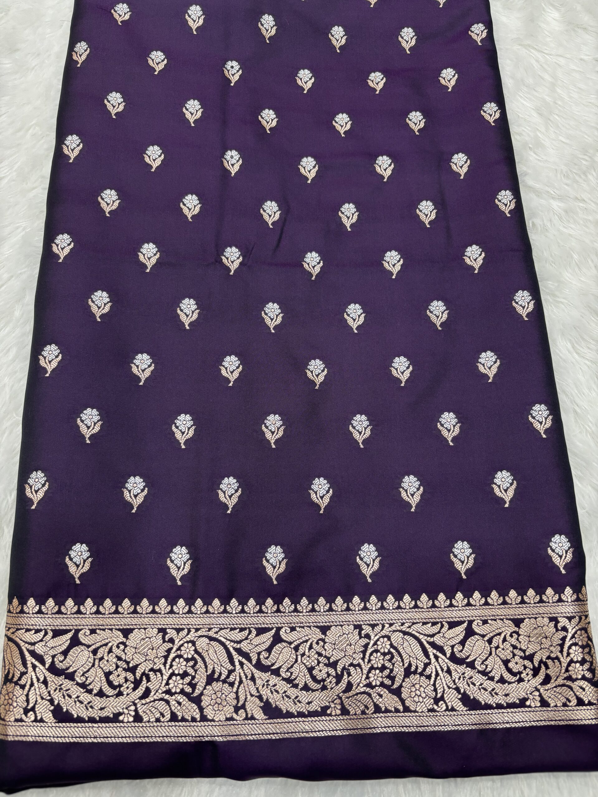 Exclusive Wine Katan Silk Banarasi Suit | Premium Collection - Image 2