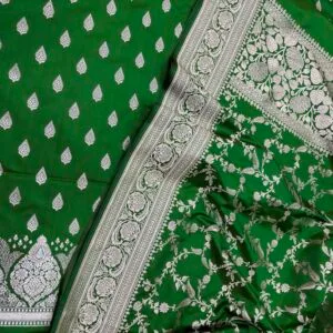 Green Shade Mashru Banarasi Suit