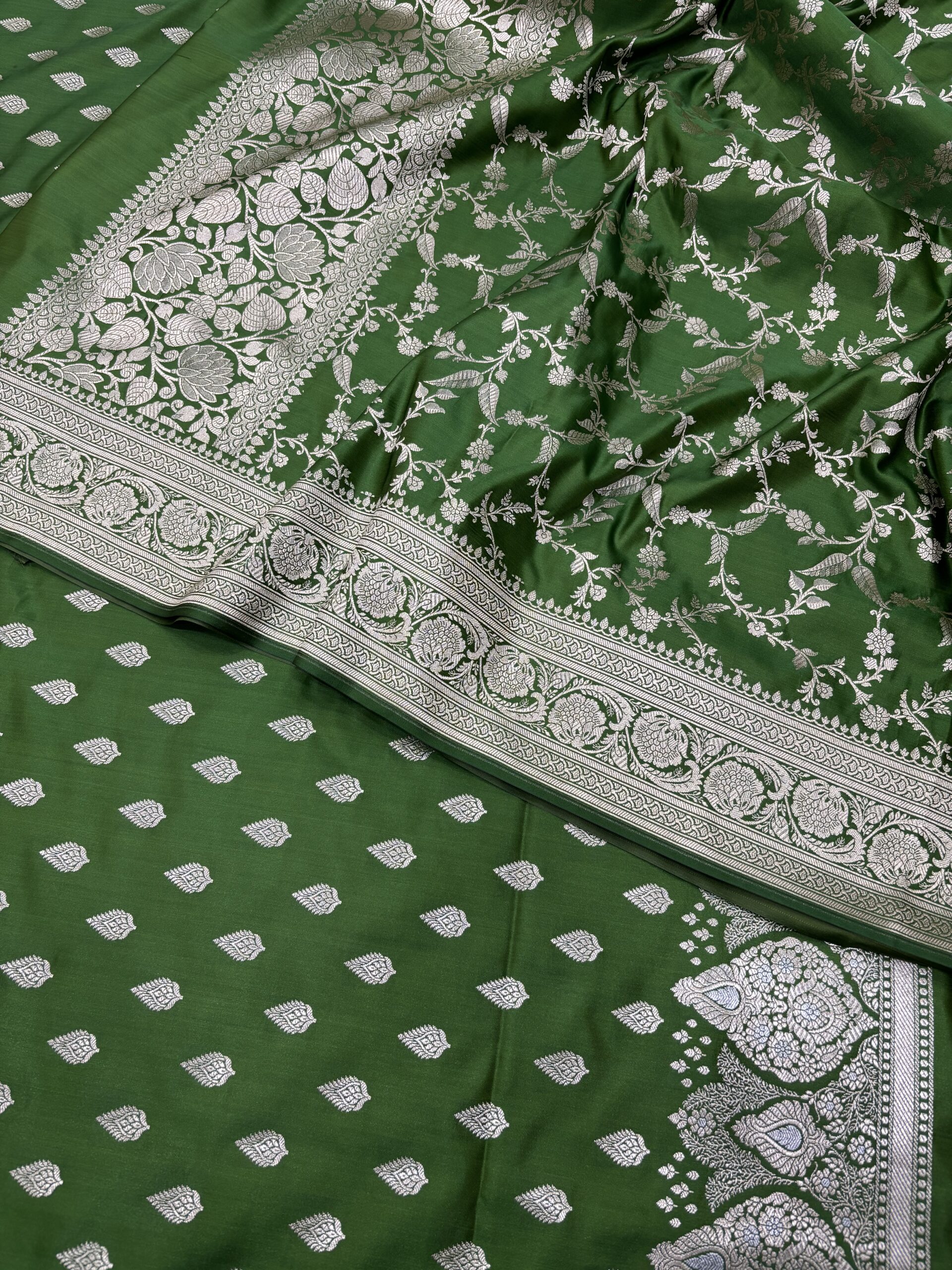 Green Shade Mashru Banarasi Suit