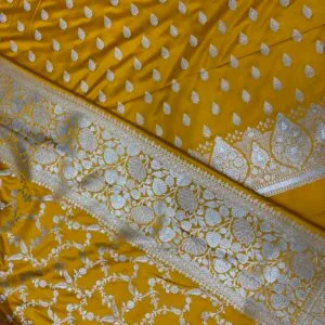 Gold Shade Mashru Banarasi Suit