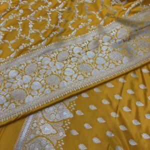 Exclusive Gold Shade Mashru Banarasi Suit