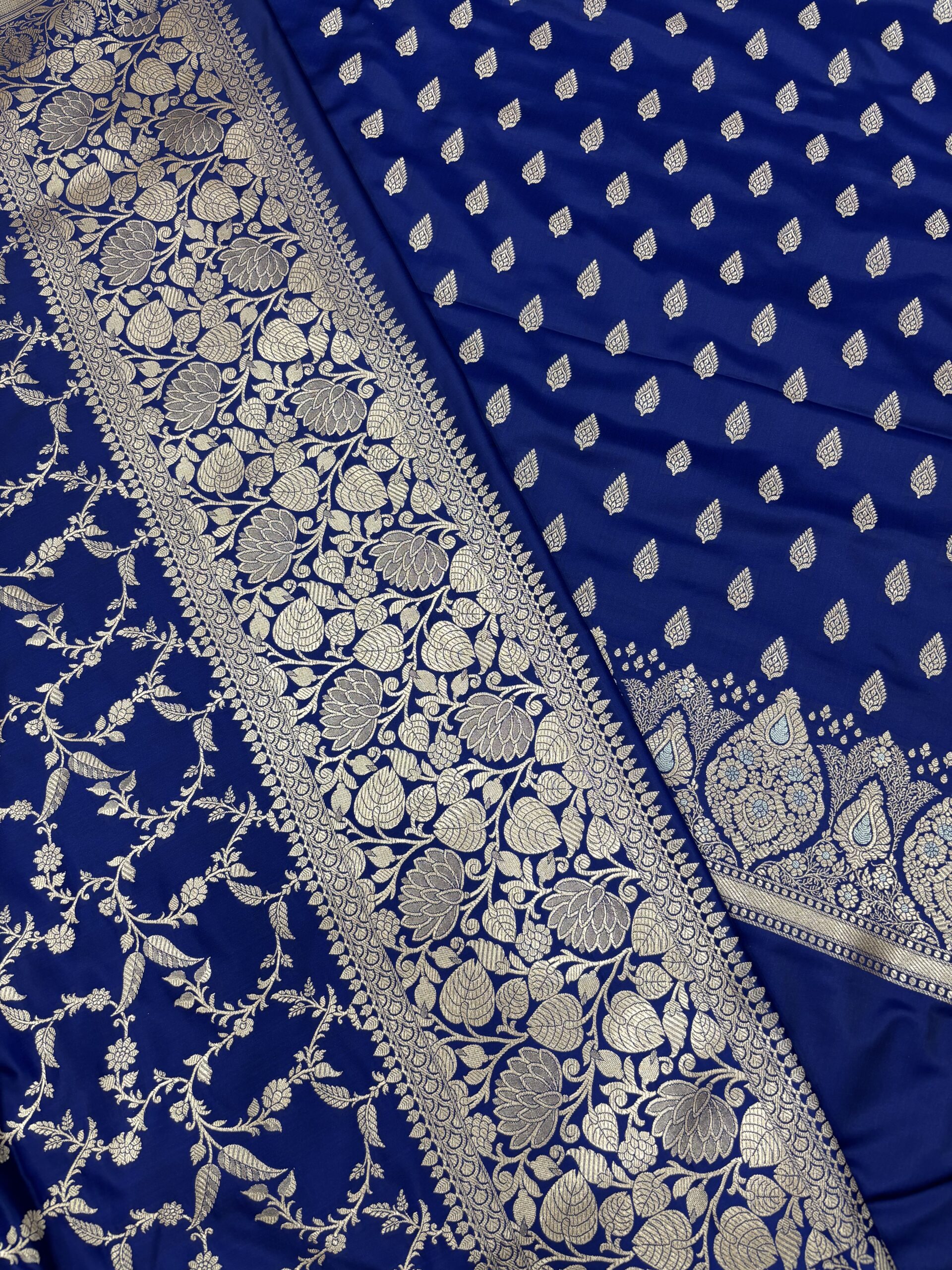 Exclusive Royal Blue Mashru Banarasi Suit | Premium Collection - Image 3