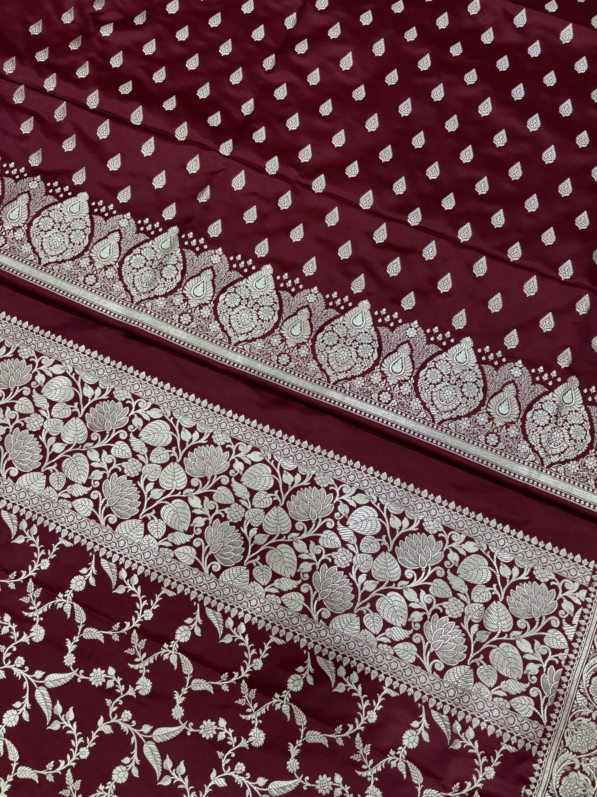 Exclusive Dark Red Mashru Banarasi Suit | Premium Collection - Image 2