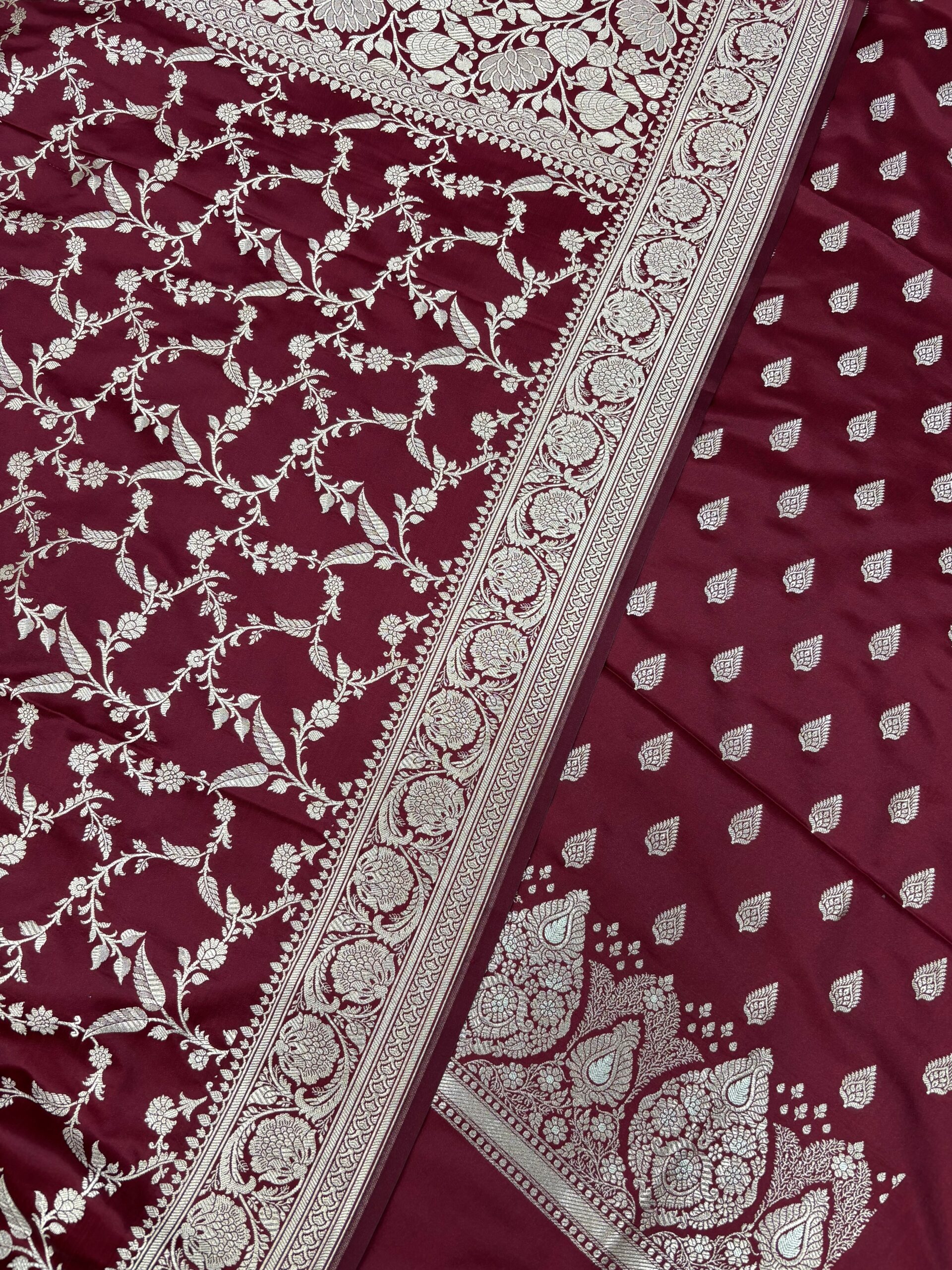 Exclusive Dark Red Mashru Banarasi Suit | Premium Collection - Image 3