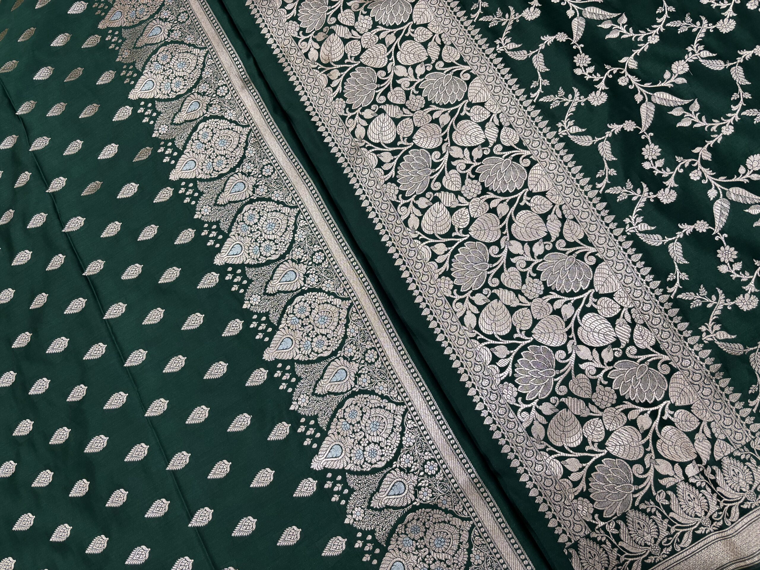 Exclusive Dark Green Mashru Banarasi Suit | Premium Collection - Image 2