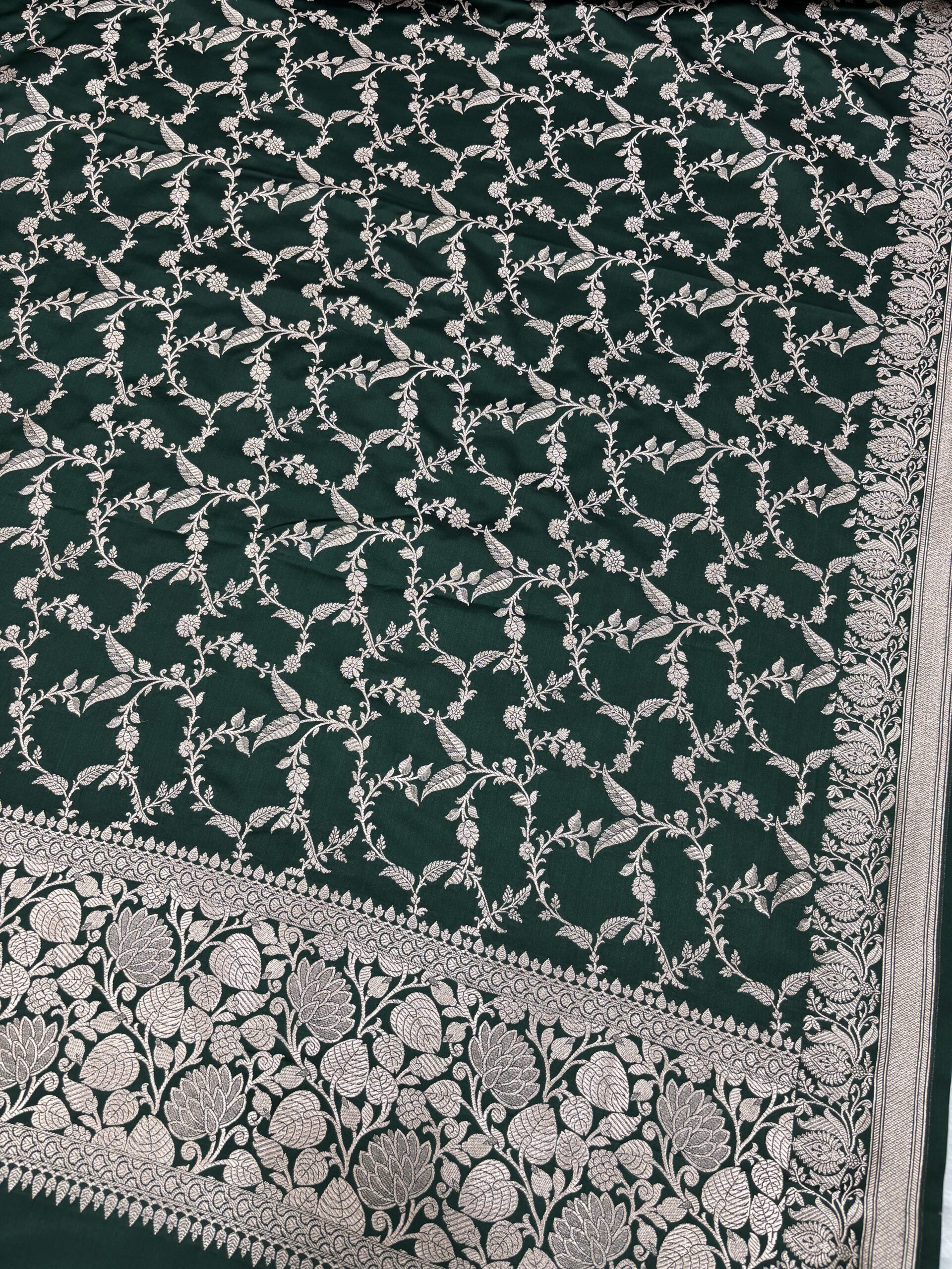 Exclusive Dark Green Mashru Banarasi Suit | Premium Collection - Image 5