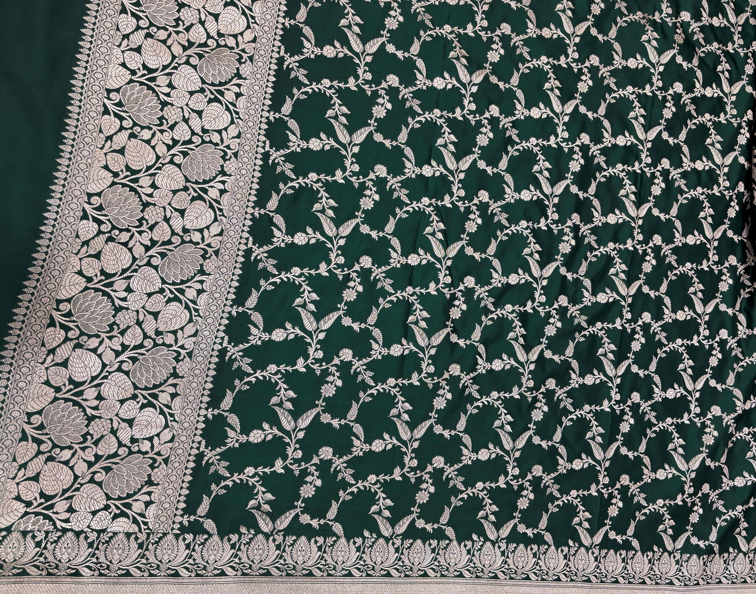 Exclusive Dark Green Mashru Banarasi Suit | Premium Collection - Image 6