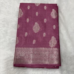 Pure Tussar Rich Rani Pink Banarasi Saree