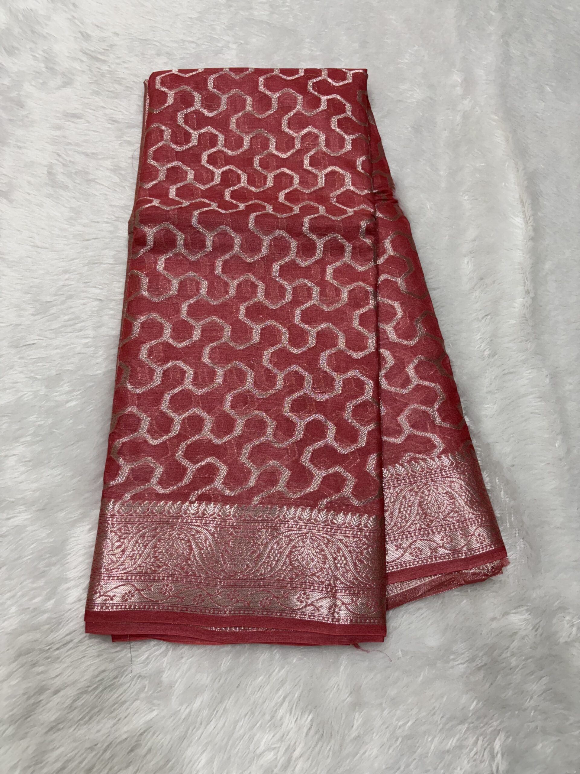 Exclusive Pure Tussar Maroon Banarasi Saree - Image 7