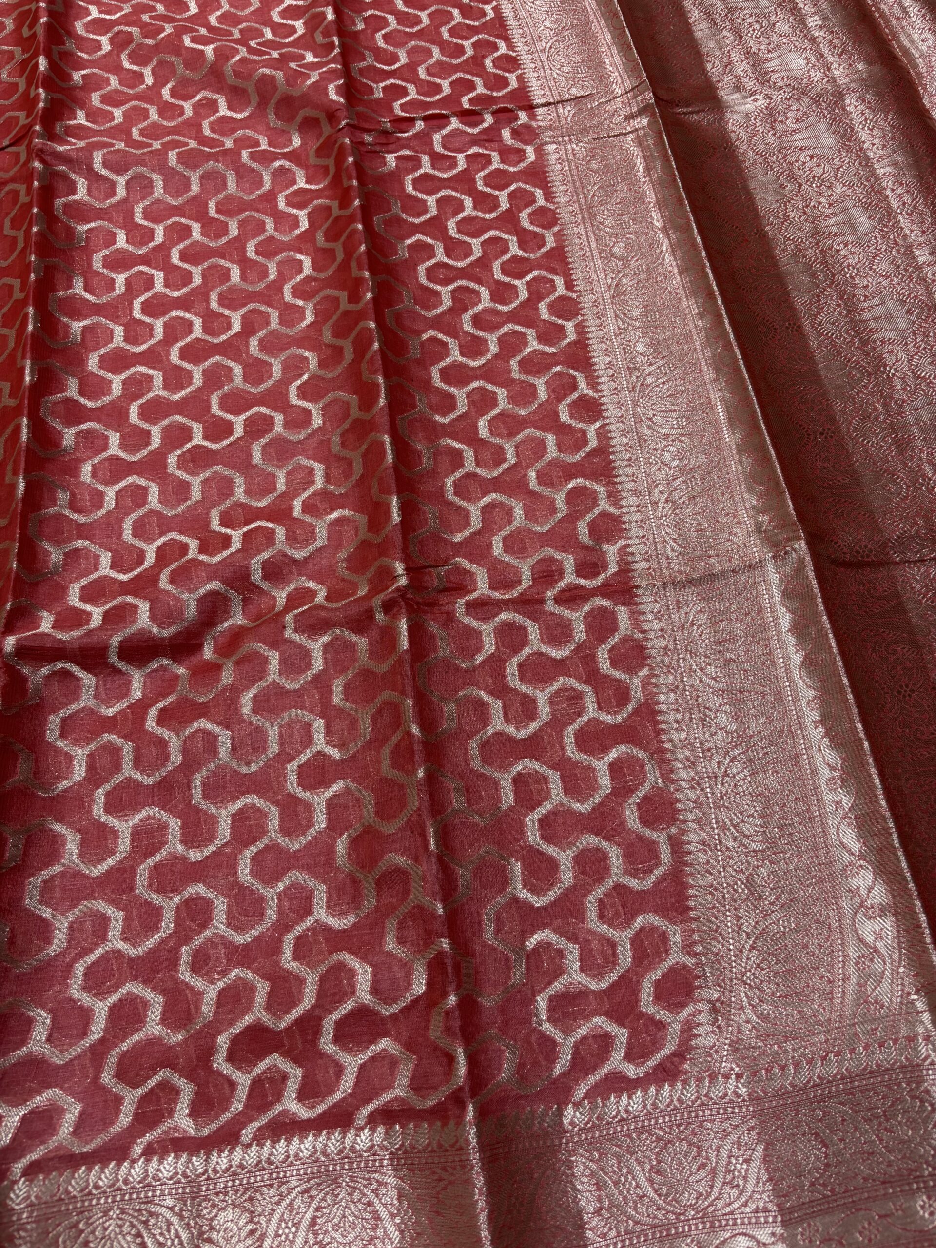 Exclusive Pure Tussar Maroon Banarasi Saree - Image 2