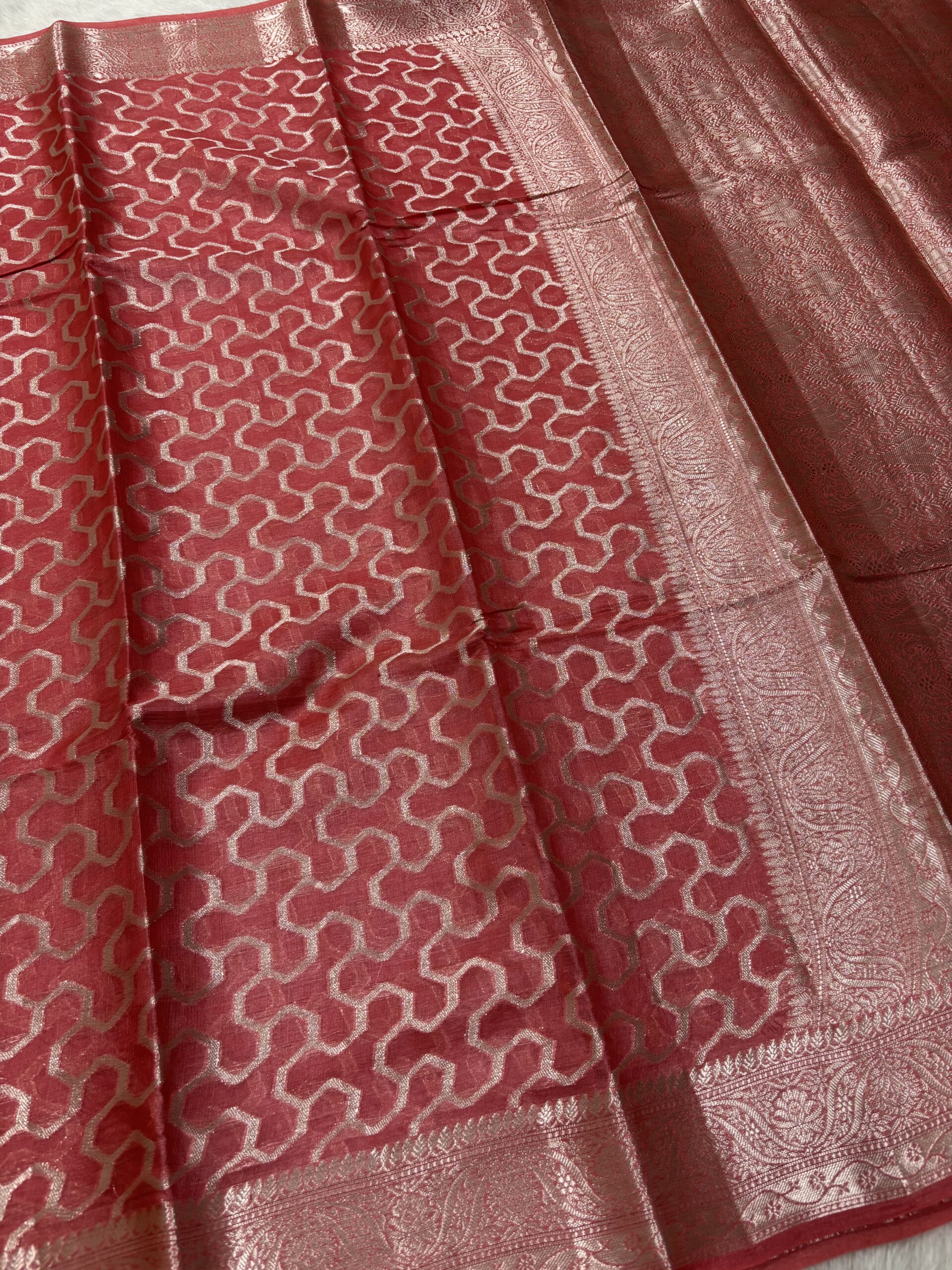 Exclusive Pure Tussar Maroon Banarasi Saree - Image 3