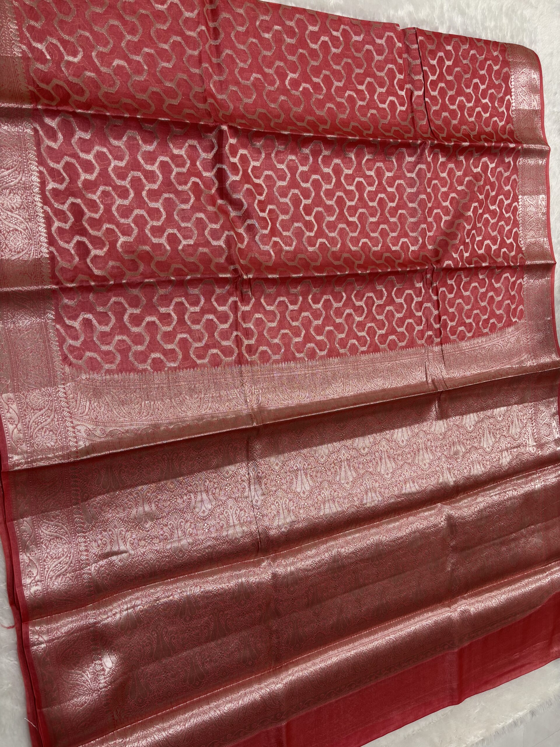 Exclusive Pure Tussar Maroon Banarasi Saree - Image 6