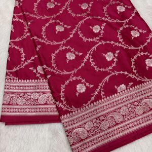 Rani Pink Mashru Silk Banarasi Saree