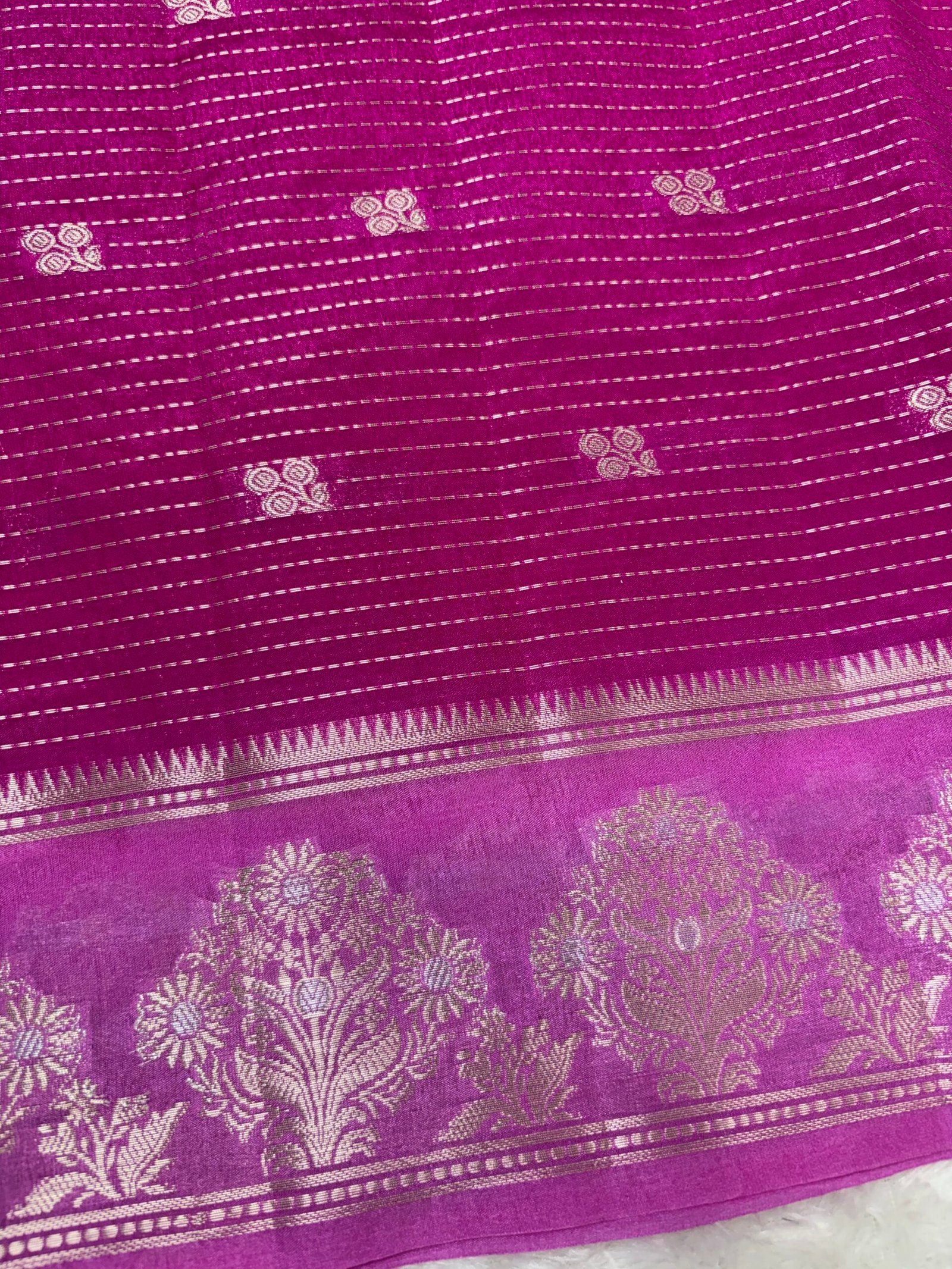 Pink Banarasi Silk Saree - Image 4