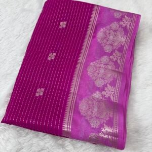 Pink Banarasi Silk Saree
