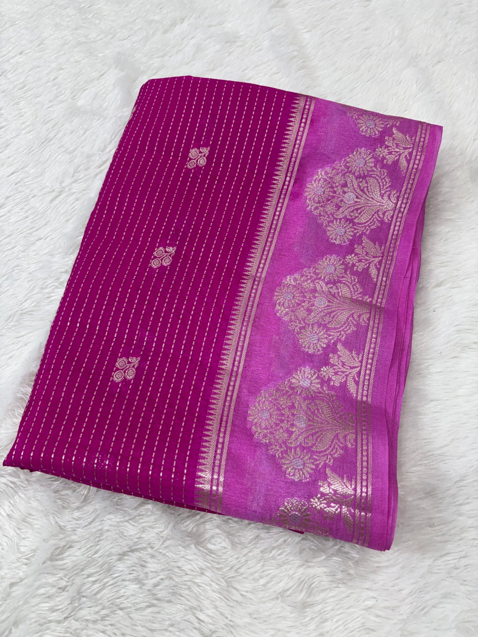 Pink Banarasi Silk Saree