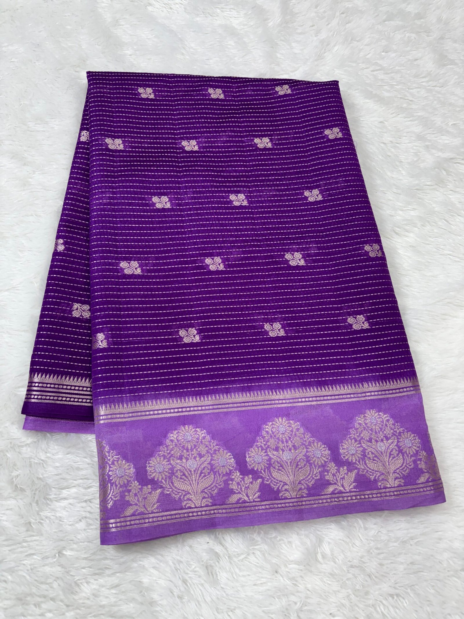 Purple Banarasi Silk Saree